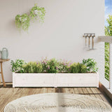 Vidaxx jardinière 180x31x31 cm bois de pin massif blanc