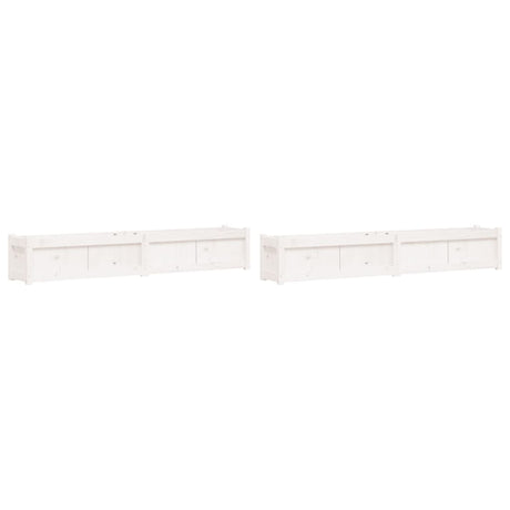 Vidaxx jardinières 2 pcs cm bois de pin massif blanc