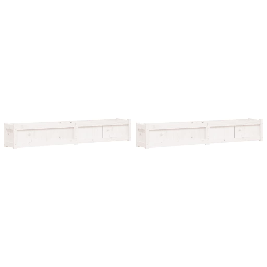 Jardinières vidaxl 2 pc cm en pin massif blanc