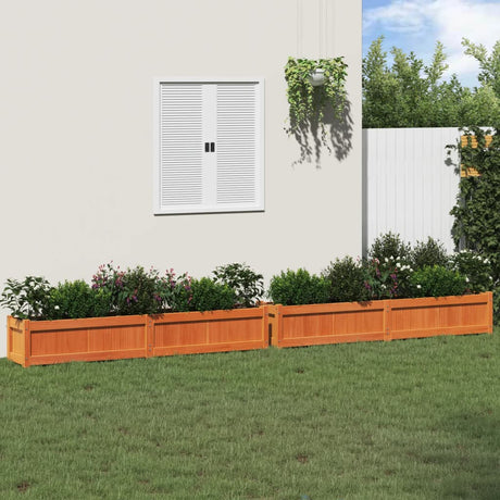 VidaXL jardinières 2 pcs cm bois de pin massif, marron lavé