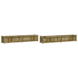Jardinières Vidaxl 2 cm bois imprégné