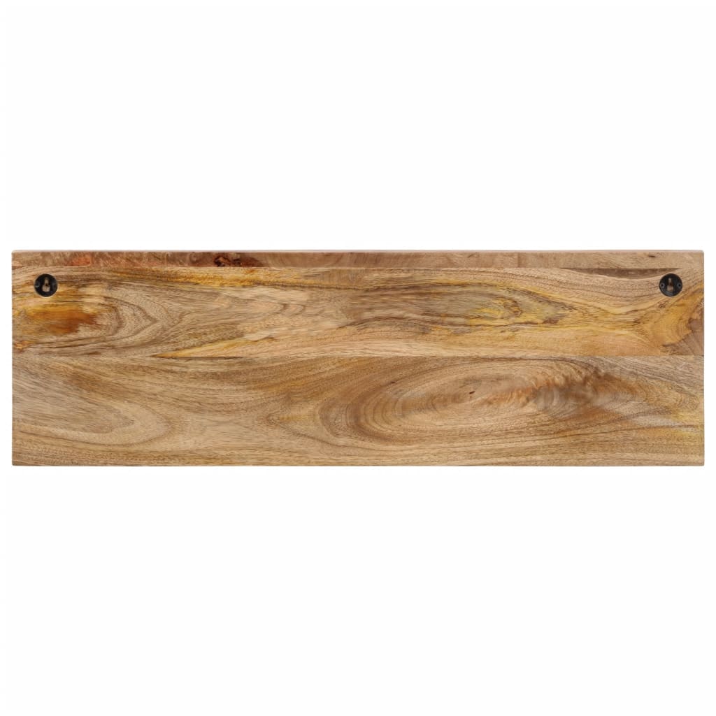 Vidaxl Rack de pared con 5 ganchos de madera de mango sólida