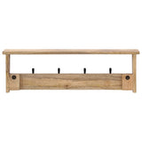 Vidaxl Wall Coat Rack med 4 Hooks Solid Mango Wood