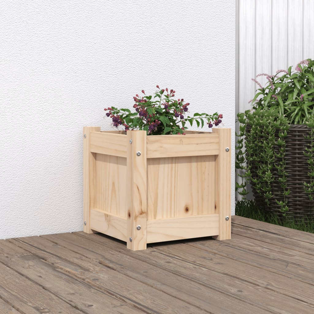 Boîte de planification Vidaxl 31x31x31 cm Pine solide