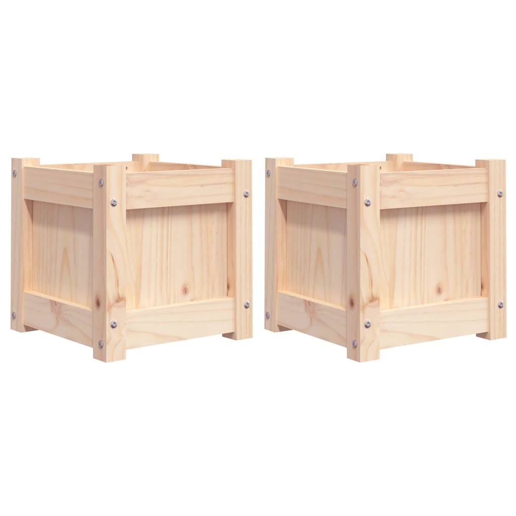 Vidaxx jardinières 2 pcs cm bois de pin massif
