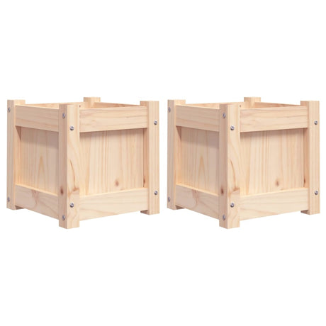 Vidaxx jardinières 2 pcs cm bois de pin massif