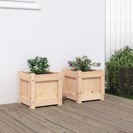Vidaxx jardinières 2 pcs cm bois de pin massif