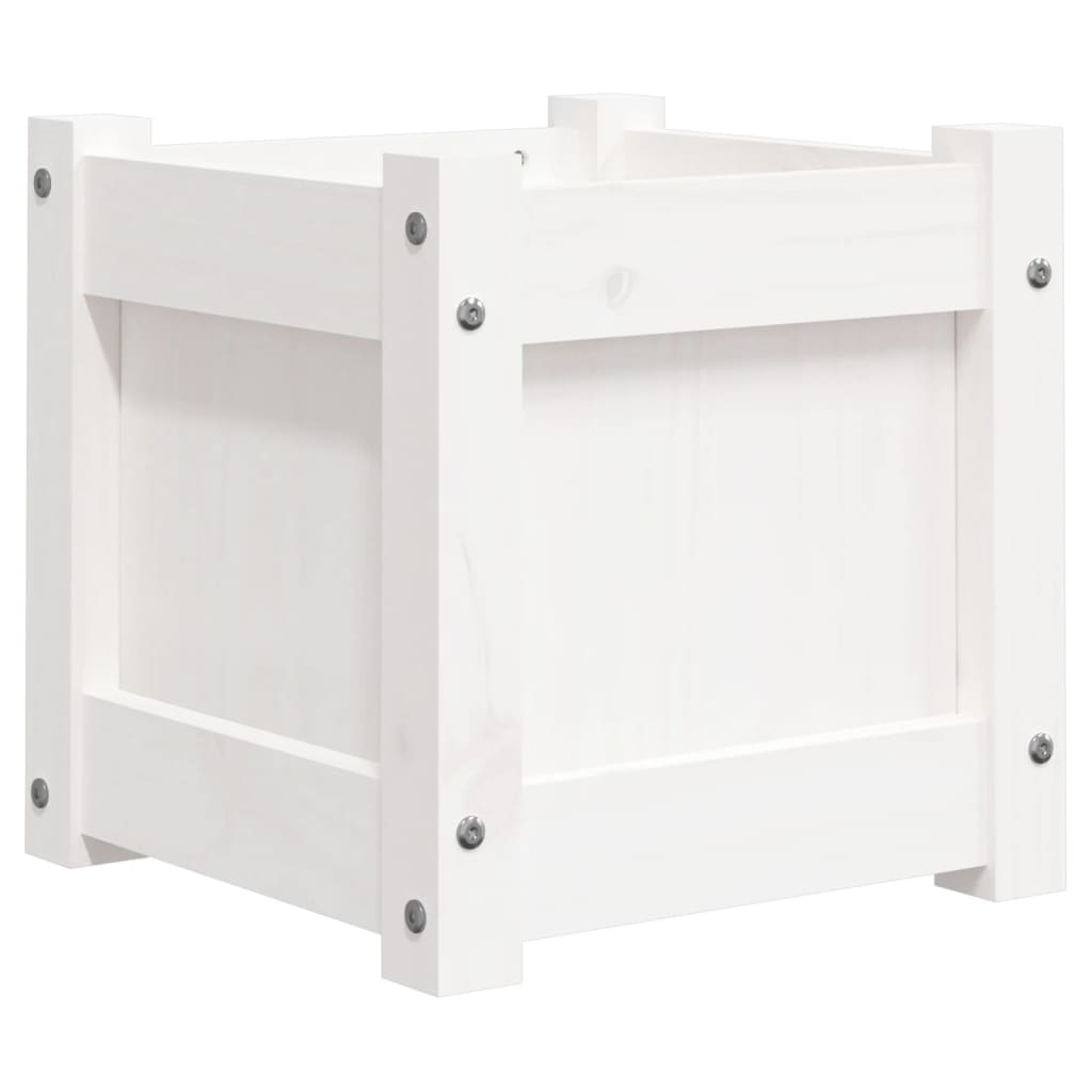 Vidaxx jardinière 31x31x31 cm bois de pin massif blanc