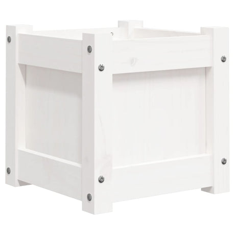 Vidaxx jardinière 31x31x31 cm bois de pin massif blanc