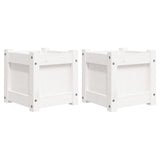 Vidaxx jardinières 2 pcs cm bois de pin massif blanc