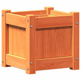 Vidaxx jardinière 31x31x31 cm bois de pin massif, marron lavé