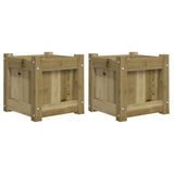 Jardinières Vidaxl 2 cm bois imprégné
