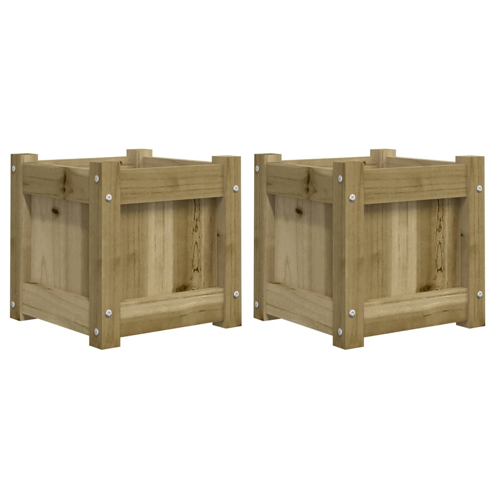 Vidaxl Plantadores 2 PC CM Madera impregnada