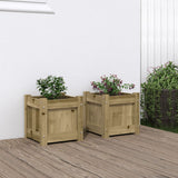 Jardinières Vidaxl 2 cm bois imprégné
