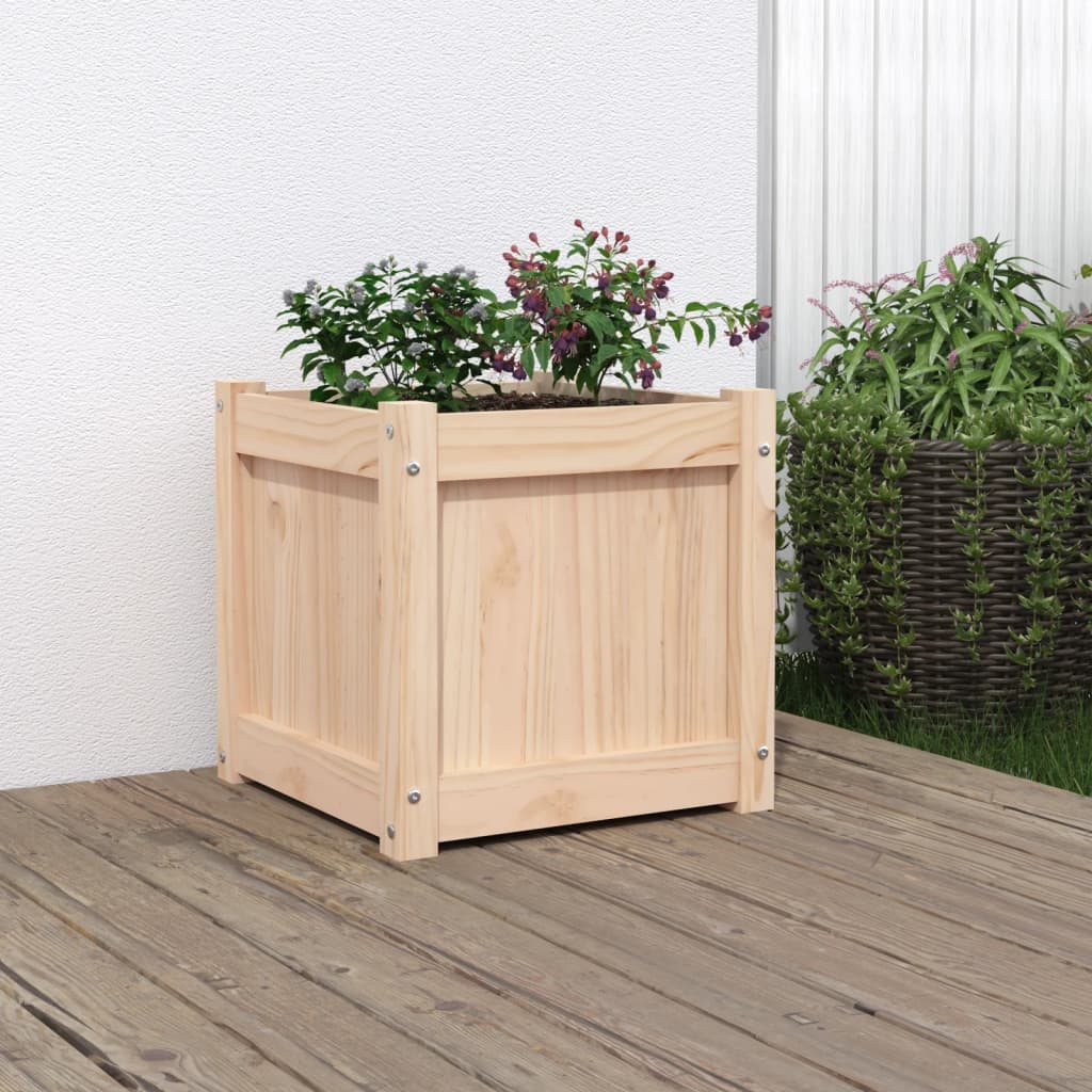Jardinière Vidaxx 40x40x40 cm bois de pin massif