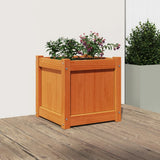 Vidaxx jardinière 40x40x40 cm bois de pin massif, marron lavé