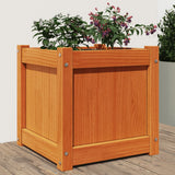 Vidaxx jardinière 40x40x40 cm bois de pin massif, marron lavé