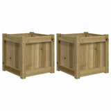 Jardinières Vidaxl 2 cm bois imprégné