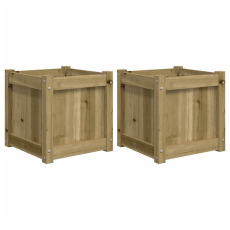 Jardinières Vidaxl 2 cm bois imprégné