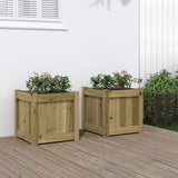 Jardinières Vidaxl 2 cm bois imprégné