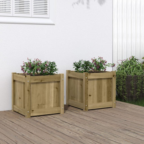 Jardinières Vidaxl 2 cm bois imprégné