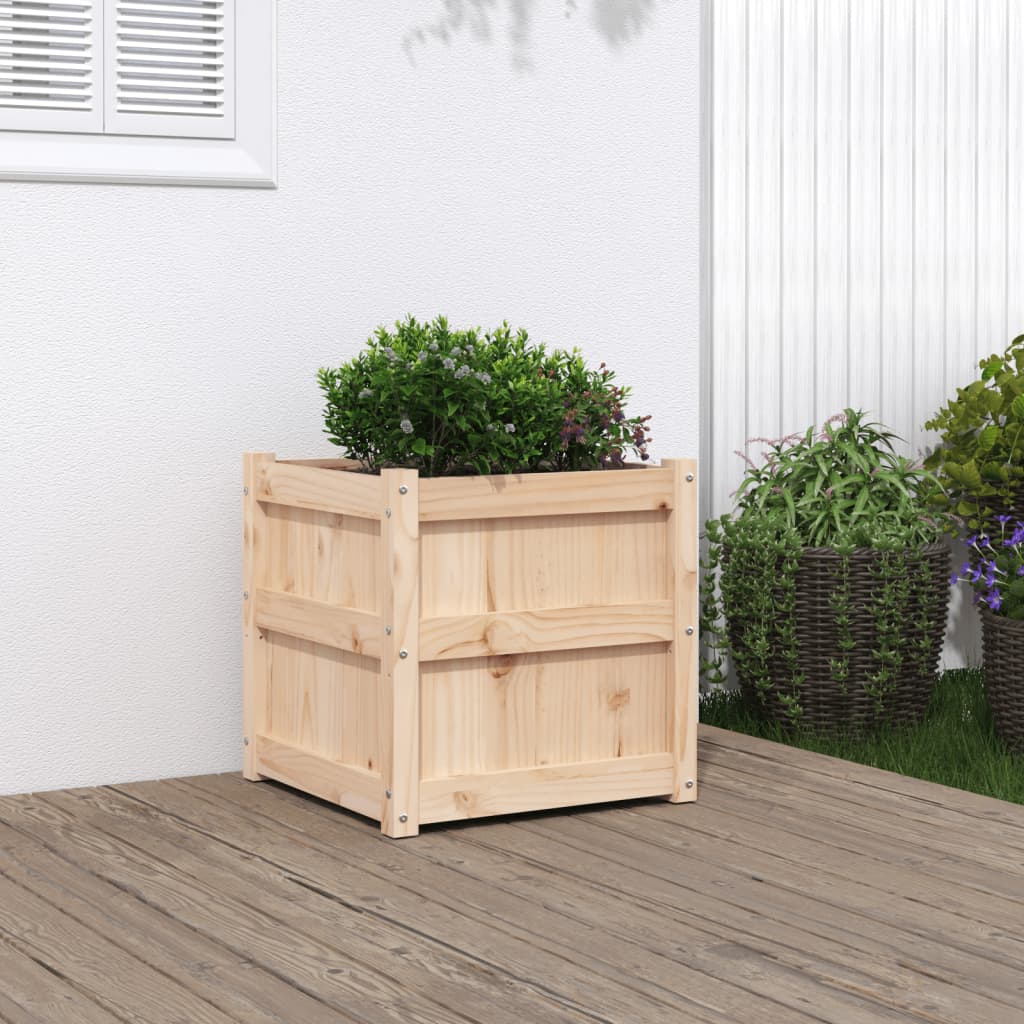 VidaXL jardinière 50x50x50 cm bois de pin massif