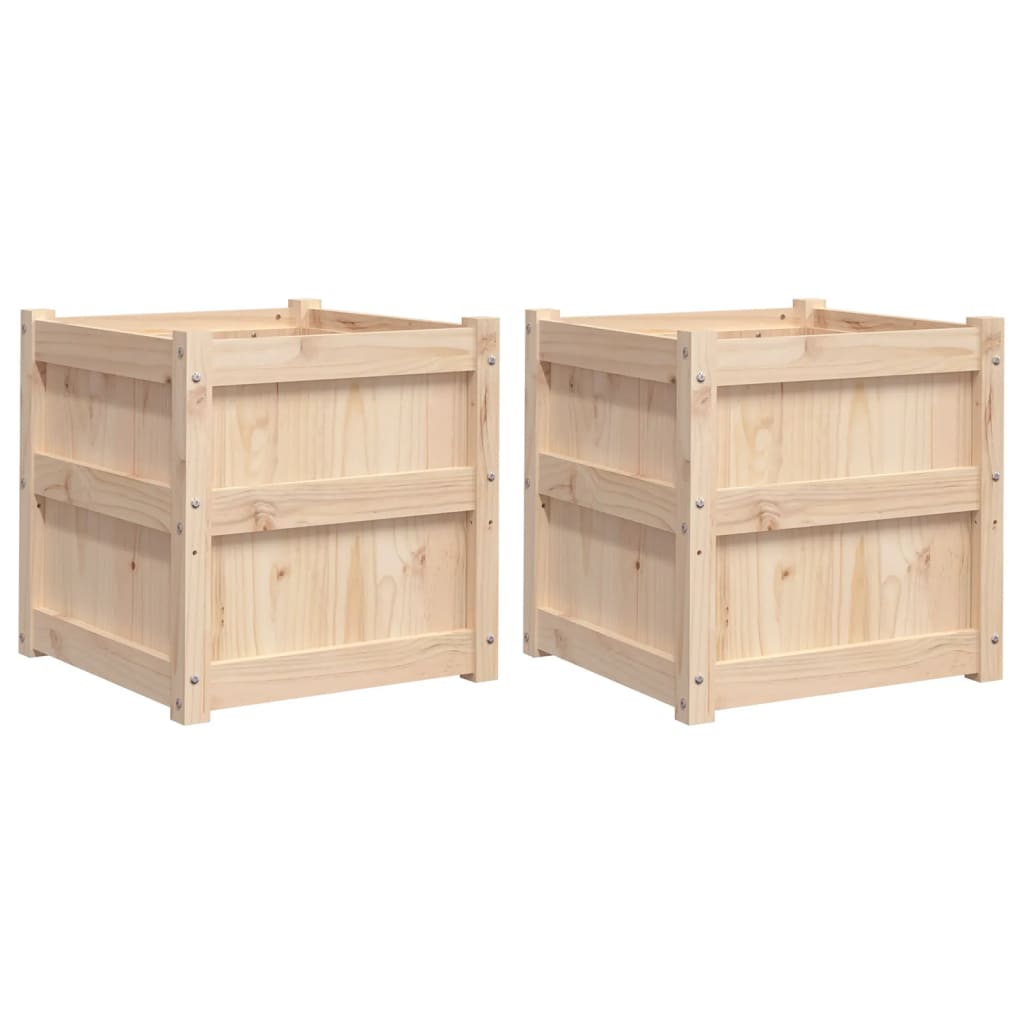 Vidaxx jardinières 2 pcs cm bois de pin massif