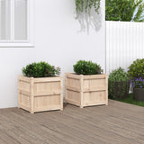 Vidaxx jardinières 2 pcs cm bois de pin massif