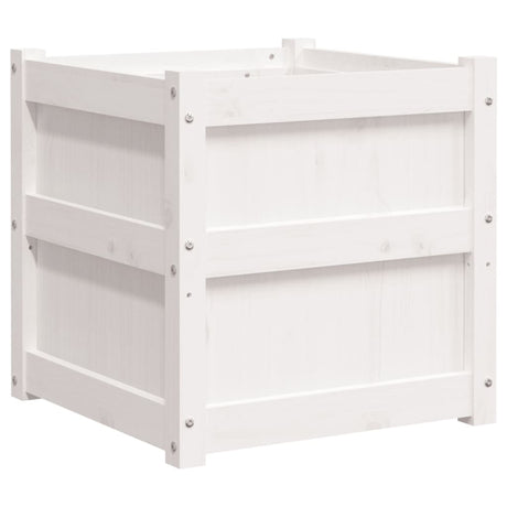 Vidaxx jardinière 50x50x50 cm bois de pin massif blanc
