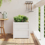 Vidaxx jardinière 50x50x50 cm bois de pin massif blanc