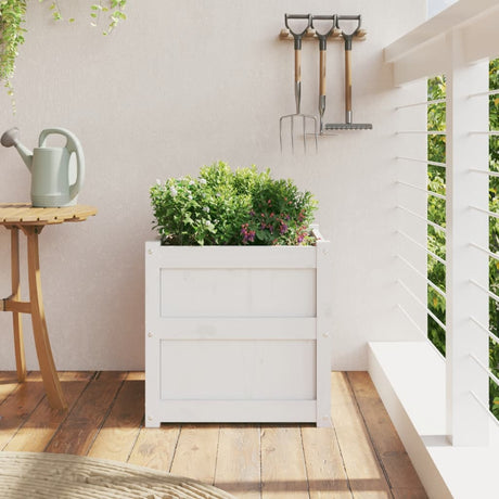 Vidaxx jardinière 50x50x50 cm bois de pin massif blanc