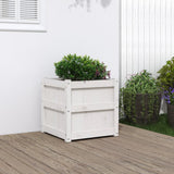 Vidaxx jardinière 50x50x50 cm bois de pin massif blanc