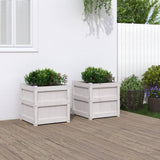 Vidaxx jardinières 2 pcs cm bois de pin massif blanc