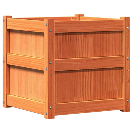 Vidaxx jardinière 50x50x50 cm bois de pin massif, marron lavé