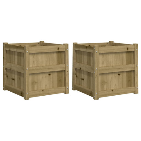 Jardinières Vidaxl 2 cm bois imprégné