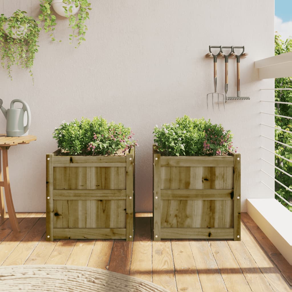 Jardinières Vidaxl 2 cm bois imprégné