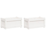 Vidaxx jardinières 2 pcs cm bois de pin massif blanc