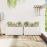 Vidaxx jardinières 2 pcs cm bois de pin massif blanc