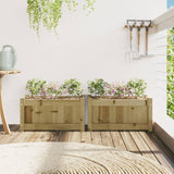 Jardinières Vidaxl 2 cm bois imprégné