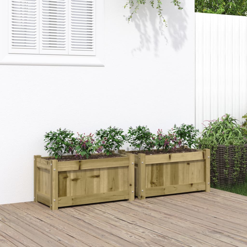 Jardinières Vidaxl 2 cm bois imprégné