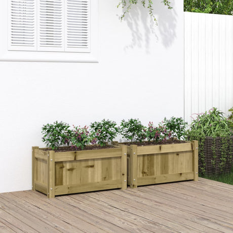 Jardinières Vidaxl 2 cm bois imprégné