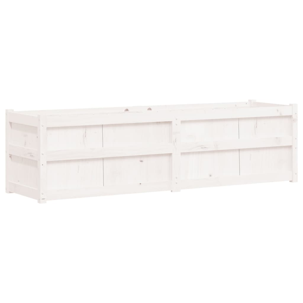 Vidaxx jardinière 180x50x50 cm bois de pin massif blanc