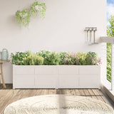 Vidaxx jardinière 180x50x50 cm bois de pin massif blanc