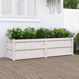Vidaxx jardinière 180x50x50 cm bois de pin massif blanc