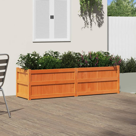 Vidaxx jardinière 180x50x50 cm bois de pin massif, marron lavé