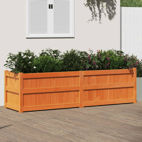 Vidaxx jardinière 180x50x50 cm bois de pin massif, marron lavé