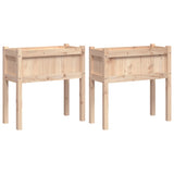 VidaXL jardinières avec pieds 2 pcs bois de pin massif