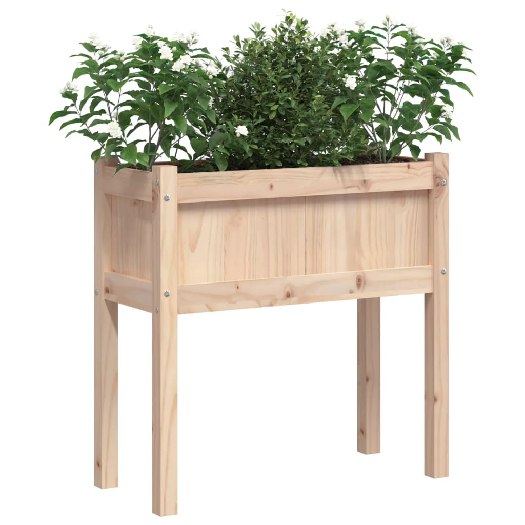 VidaXL jardinières avec pieds 2 pcs bois de pin massif