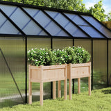 VidaXL jardinières avec pieds 2 pcs bois de pin massif