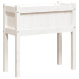Vidaxx jardinière avec pieds 70x31x70 cm bois de pin massif blanc